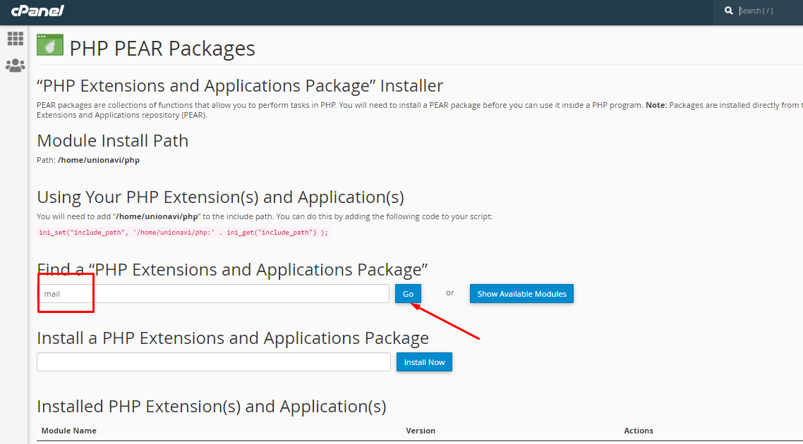 login control panel to Open file manager 