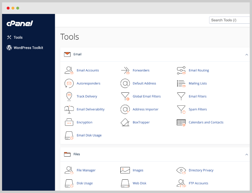 cPanel Demo Screenshot