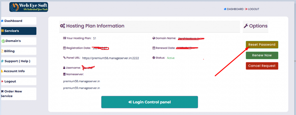 How To change Control panel Password – Support – Knowledge Base | Web ...